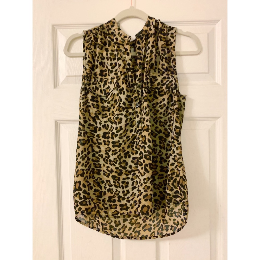Leopard print tank blouse